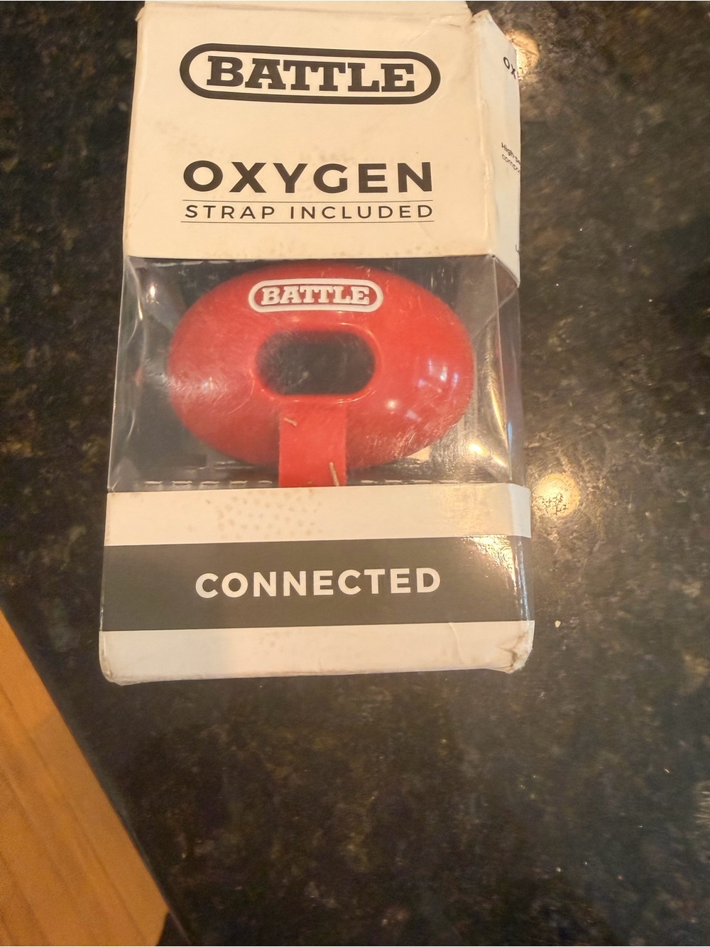 Battle Oxygen Connected Red Mouthguard with Strap